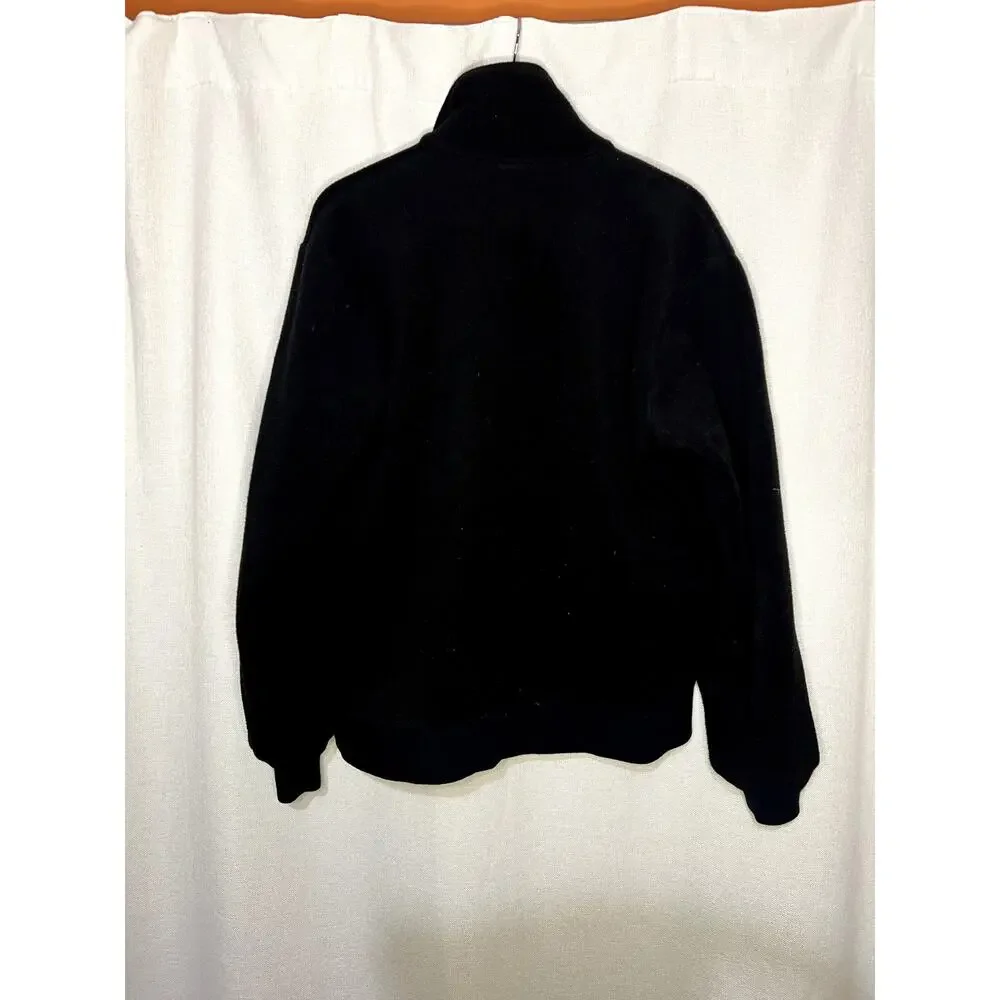 Vintage Cabela's Fleece Polartec Black Blue Made In USA ZIp Up Jacket - Picture 6 of 9